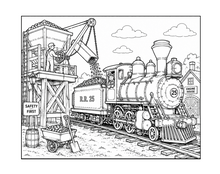 Load image into Gallery viewer, All Aboard The Great Train Express Coloring Book