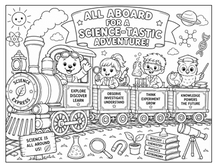 Load image into Gallery viewer, Trains Of Imagination Coloring Book