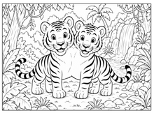 Load image into Gallery viewer, Roar And Explore: A Jungle Animals Coloring Book