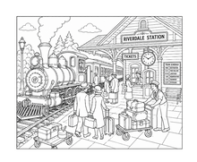 Load image into Gallery viewer, All Aboard The Great Train Express Coloring Book