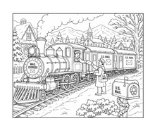 Load image into Gallery viewer, All Aboard The Great Train Express Coloring Book