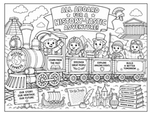 Load image into Gallery viewer, Trains Of Imagination Coloring Book