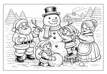 Load image into Gallery viewer, Santa's Family And Their Wonderful Adventures Coloring Book