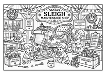 Load image into Gallery viewer, Santa's Family And Their Wonderful Adventures Coloring Book