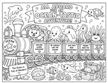 Load image into Gallery viewer, Trains Of Imagination Coloring Book