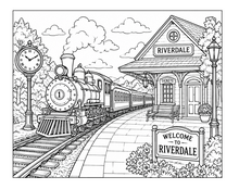Load image into Gallery viewer, All Aboard The Great Train Express Coloring Book
