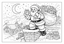 Load image into Gallery viewer, Santa's Family And Their Wonderful Adventures Coloring Book