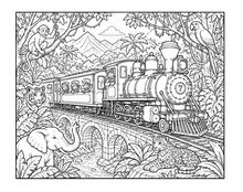 Load image into Gallery viewer, All Aboard The Great Train Express Coloring Book