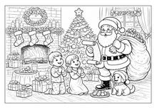Load image into Gallery viewer, Santa's Family And Their Wonderful Adventures Coloring Book