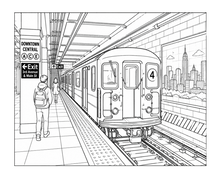 Load image into Gallery viewer, All Aboard The Great Train Express Coloring Book