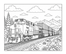 Load image into Gallery viewer, All Aboard The Great Train Express Coloring Book