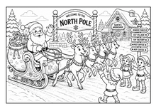 Load image into Gallery viewer, Santa's Family And Their Wonderful Adventures Coloring Book