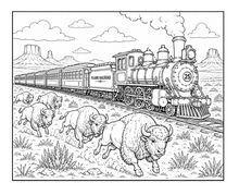 Load image into Gallery viewer, All Aboard The Great Train Express Coloring Book
