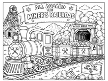 Load image into Gallery viewer, Trains Of Imagination Coloring Book