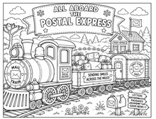 Load image into Gallery viewer, Trains Of Imagination Coloring Book