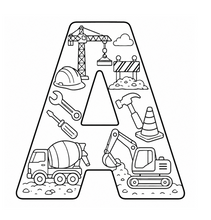 Load image into Gallery viewer, The Mighty Builders Alphabet Coloring Book