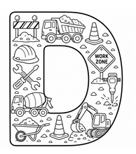 Load image into Gallery viewer, The Mighty Builders Alphabet Coloring Book