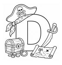 Load image into Gallery viewer, The Pirates Treasure Alphabet Coloring Book