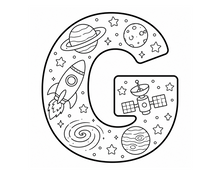 Load image into Gallery viewer, Across The Galaxy Alphabet Coloring Book