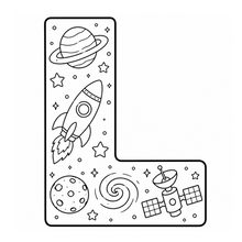 Load image into Gallery viewer, Across The Galaxy Alphabet Coloring Book