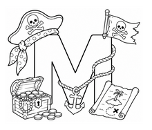 Load image into Gallery viewer, The Pirates Treasure Alphabet Coloring Book