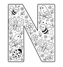 Cargar imagen en el visor de la galería, Little Garden Friends Alphabet Coloring Book