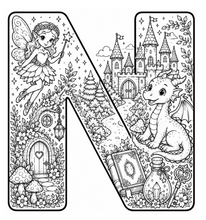 Load image into Gallery viewer, A Magical Storybook Alphabet Coloring Book