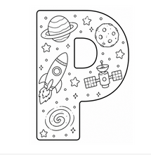 Load image into Gallery viewer, Across The Galaxy Alphabet Coloring Book