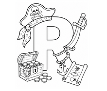 Load image into Gallery viewer, The Pirates Treasure Alphabet Coloring Book