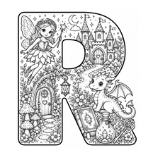Load image into Gallery viewer, A Magical Storybook Alphabet Coloring Book