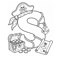 Load image into Gallery viewer, The Pirates Treasure Alphabet Coloring Book