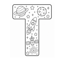 Load image into Gallery viewer, Across The Galaxy Alphabet Coloring Book