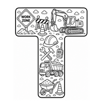 Load image into Gallery viewer, The Mighty Builders Alphabet Coloring Book