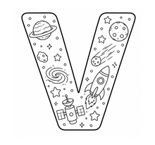 Load image into Gallery viewer, Across The Galaxy Alphabet Coloring Book