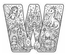 Load image into Gallery viewer, A Magical Storybook Alphabet Coloring Book