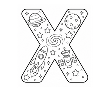 Load image into Gallery viewer, Across The Galaxy Alphabet Coloring Book