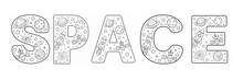 Load image into Gallery viewer, Across The Galaxy Alphabet Coloring Book