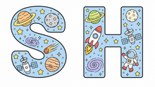 Load image into Gallery viewer, Across The Galaxy Alphabet Coloring Book