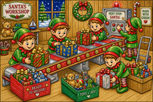 Load image into Gallery viewer, Santa's Family And Their Wonderful Adventures Coloring Book