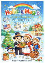 Load image into Gallery viewer, Holiday Magic: A Year Of Celebrations Coloring Book