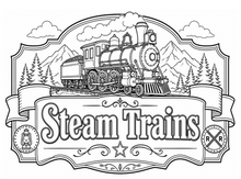 Load image into Gallery viewer, Traveling The Railroad Coloring Book
