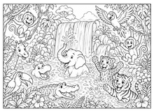 Load image into Gallery viewer, Roar And Explore: A Jungle Animals Coloring Book
