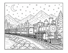 Cargar imagen en el visor de la galería, All Aboard The Great Train Express Coloring Book
