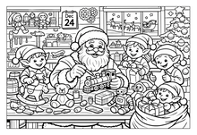 Load image into Gallery viewer, Santa's Family And Their Wonderful Adventures Coloring Book
