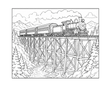 Cargar imagen en el visor de la galería, All Aboard The Great Train Express Coloring Book
