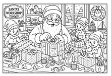 Load image into Gallery viewer, Santa's Family And Their Wonderful Adventures Coloring Book
