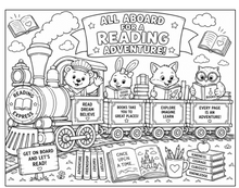 Load image into Gallery viewer, Trains Of Imagination Coloring Book
