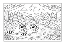 Lataa kuva Galleria-katseluun, Forest Friends Adventures Coloring Book
