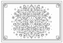 Lataa kuva Galleria-katseluun, Tranquil Mandalas: A Relaxation Coloring Book
