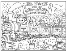 Load image into Gallery viewer, Trains Of Imagination Coloring Book
